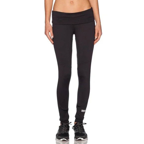 Adidas by Stella McCartney The Performance Fold-Over Full Length Leggings Black - Picture 2 of 13